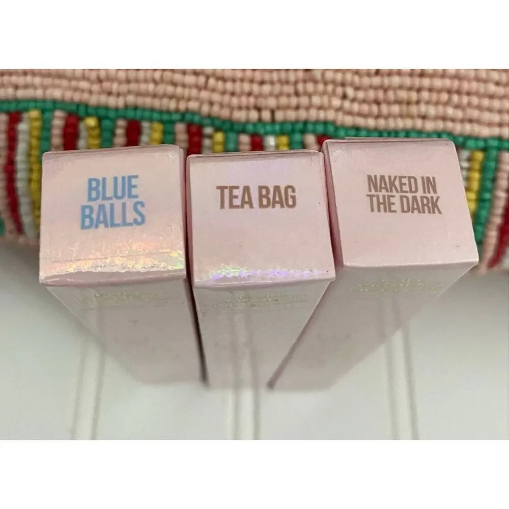 Jeffree Star Supreme Gloss Cosmetics Lot of 3 Blue Balls Tea Bag Naked in Dark